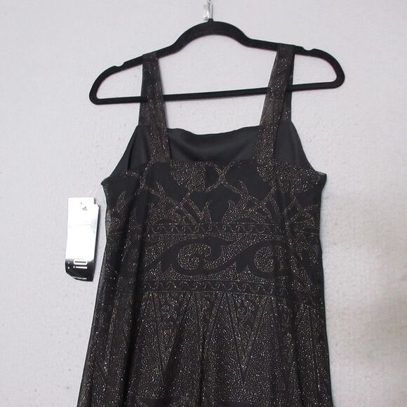 Y2K 90s Vintage Byer Too Maxi Dress Black Metallic Fairy Whimsigoth Grunge NWT - Picture 10 of 15